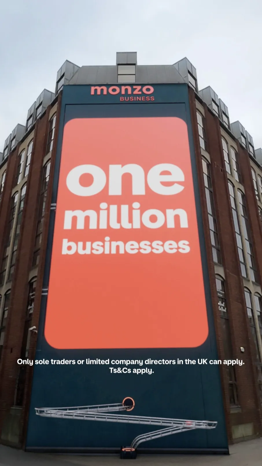 Monzo ad creative indexed in AdScan