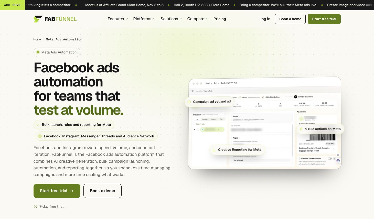 FabFunnel's official product page captured in Chrome