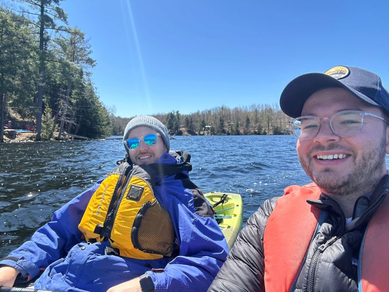 Raph Yarish on the water, from his LinkedIn post with his brother Cedric
