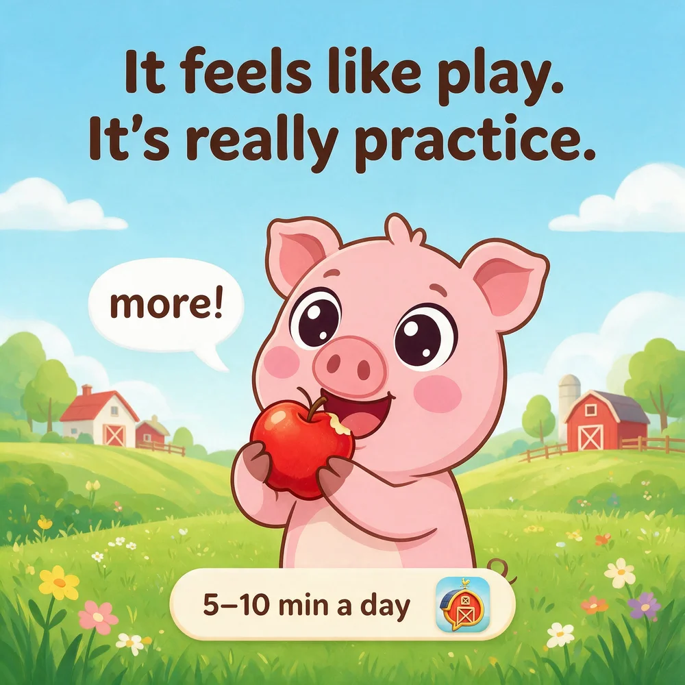 SpeechBarn creative: It feels like play. It’s really practice.