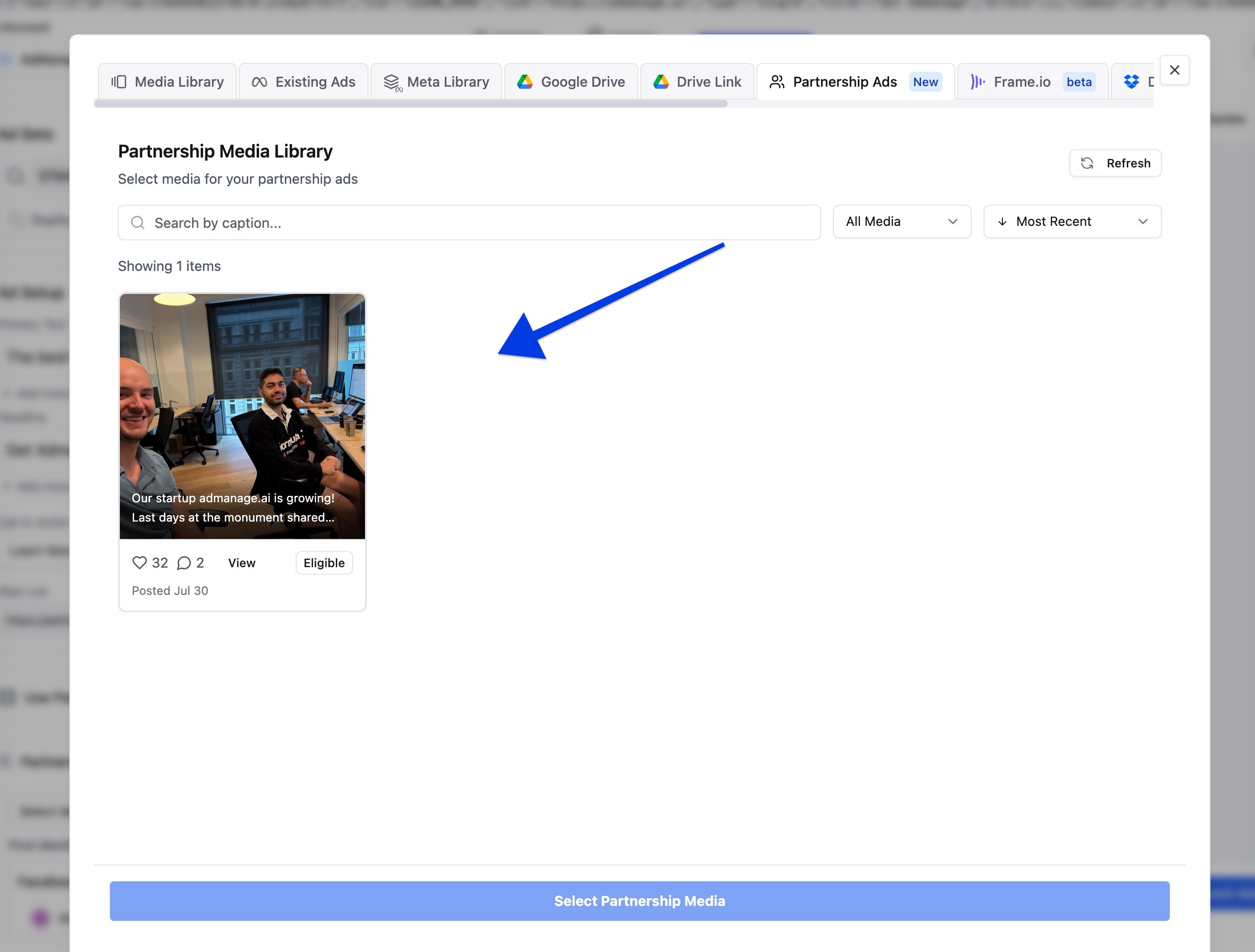 Partnership media library